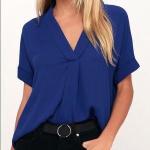 Brand new Lulus royal blue blouse